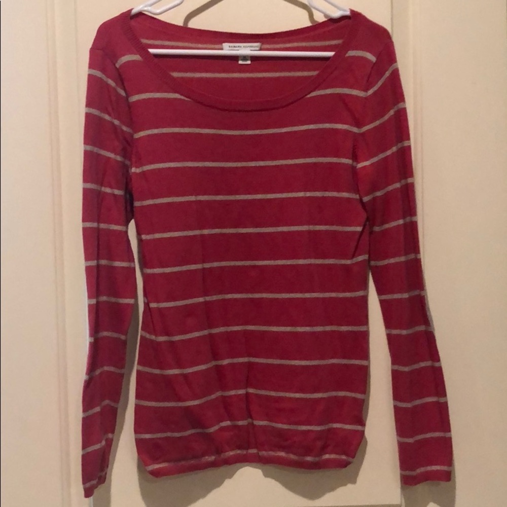 Banana Republic Pink/Gray Sweater Size Medium